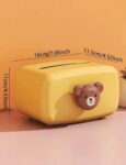 Tissue Storage Box and Cute Cartoon Bear Decor Tissue Storage Box for Home