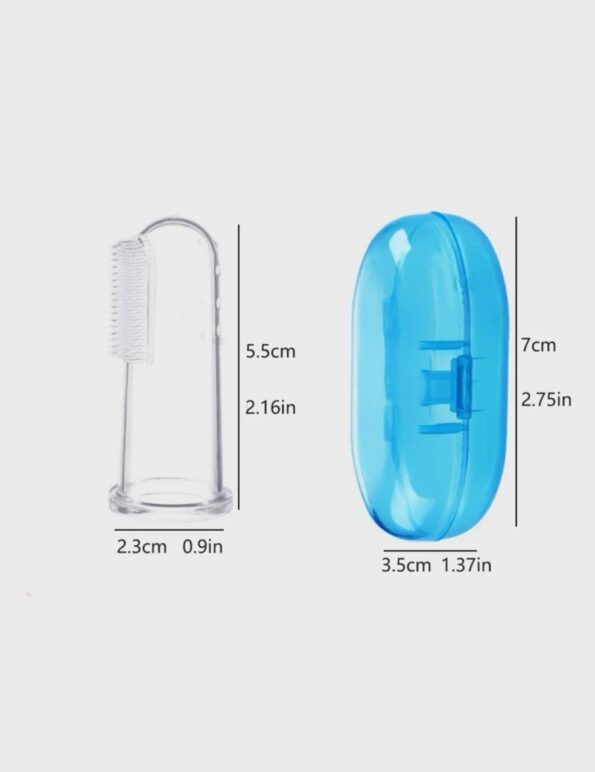 Random Color Finger Toothbrush and Mini Silicone Toothbrush for Kids Toddlers Nursing Home