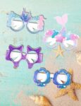 6pcs Starfish and Shell Decorated Party Glasses Cartoon Shell and Starfish Party Glasses for Party and Holiday