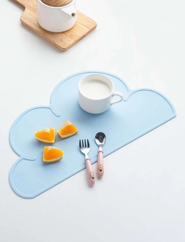 Cloud Shape Table Mat Kids Dish Mat Table Pad Silicone Food Grade Waterproof Heat Insulation Easy Clean Kitchen Tool