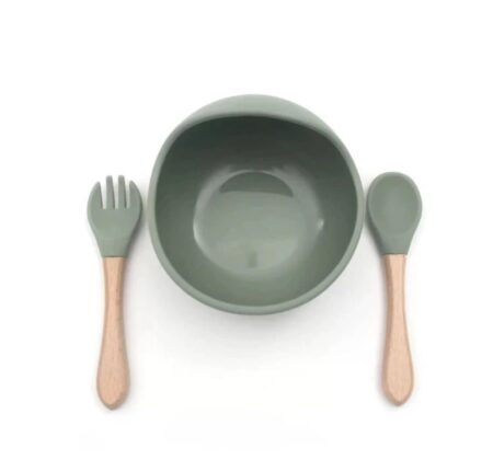 Silicone Tableware Set - Infant Bowl, Spoon, Fork