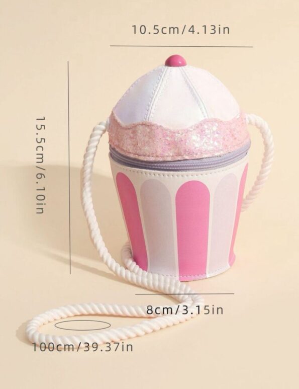 Fashionable ice cream cake shaped messenger bag for kids