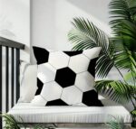 Soccer Theme Throw Pillow Cover