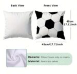 Soccer Theme Throw Pillow Cover