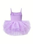 Sparkling Star & Ruffle Ballet Dress with Layered Mesh Skirt