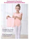 Ruffle Sleeves Dance Leotard with Detachable Shiny Skirt and Matching Hairband