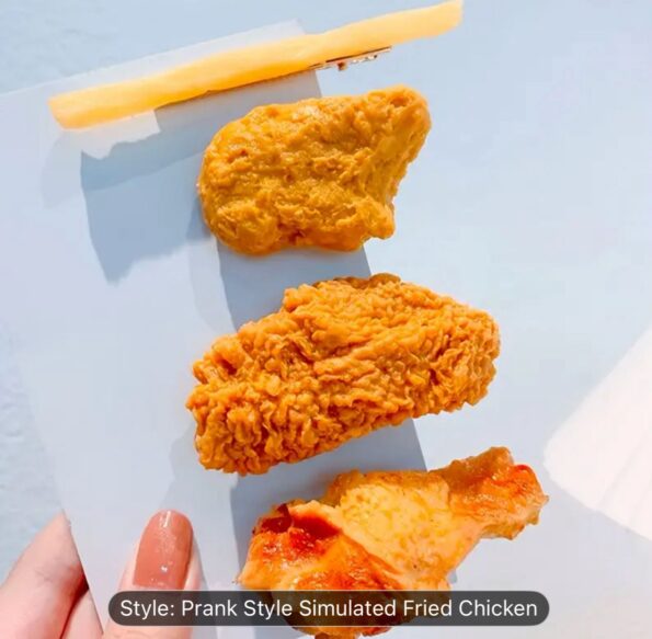 Funny Fried Chicken & Fries Hair Clips crazy hair