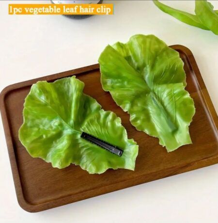 1pc Resin Vegetable Leaf Hair Clip crazy hair