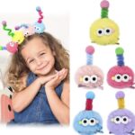 crazy hair Plush Pompom Hair Clips