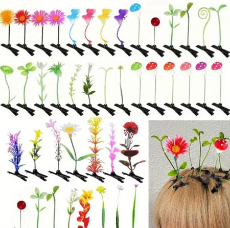 crazy hair Simulation Flower Hair Clips-