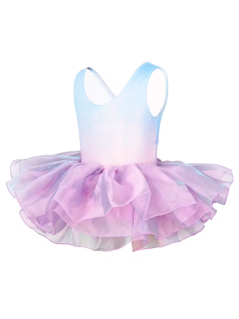 2pcs Dance Set - Sleeveless Hollow-Out Leotard & Tiered Tutu Skirt 2pcs Dance Set - Sleeveless Hollow-Out Leotard & Tiered Tutu Skirt
