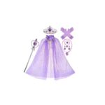 Fastest delivery: 4 BUSINESS DAYSIce Princess Crown Headband Star Sequin Cape Cloak Heart Magic Wand Fairy Stick Gloves Necklace Ring Earrings Bracelet Cosplay Ice Princess Birthday Party Costume Accessories Set, Fairy Princess Crown, Dress Up Suit, Carnival Dress Su, White Rabbit Ears Bonnet Hat Crown