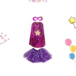 Set Sparkling Star Cape & Tutu Skirt Costume with Face Mask – Pastel Rainbow, Pink, Purple, Blue, Red with Golden Starry Skirt & Matching Mask – Birthday Party Outfit for Girls, Halloween, Christmas, Día de los Muertos – Party Wear No Assembly Required 36 sold Sold by LT Fantastic
