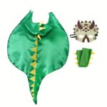 Dinosaur hooded cloak 3pcs set includes cloak, mask, gloves, Halloween Christmas birthday party costume set, birthday party dress up supplies, animal set