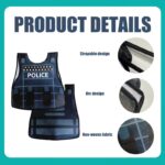 Police Party Supplies with Police Vest Costume for Police Party Favors Police Birthday Favor Costume for Costume Party, for Halloween Costume Party, Cosplay, Police Role Play, Themed Event Gear, Realistic Uniform Look, Durable Costume Material, Roleplay Outfit, Roleplay Enthusiasts, Highquality Material, Roleplay Gear, Cosplay Fans