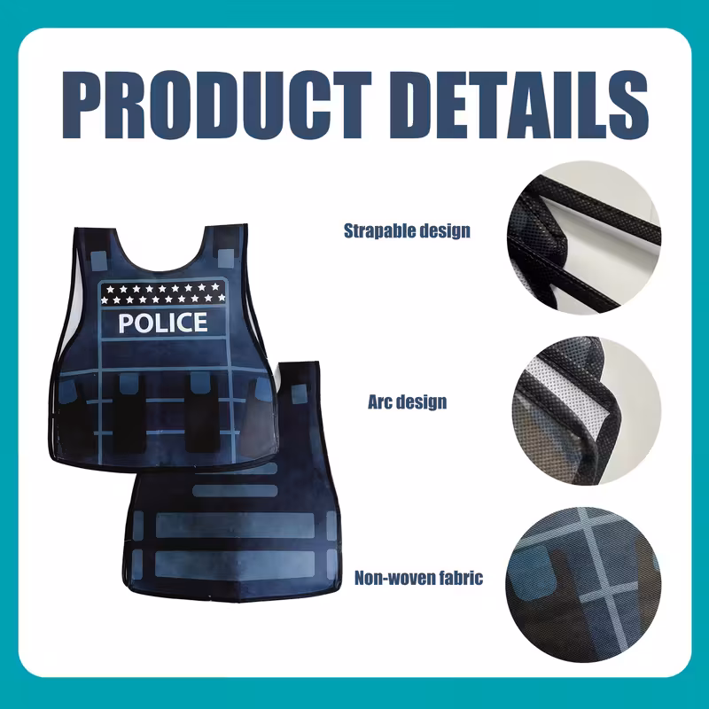 Police Party Supplies with Police Vest Costume for Police Party Favors Police Birthday Favor Costume for Costume Party, for Halloween Costume Party, Cosplay, Police Role Play, Themed Event Gear, Realistic Uniform Look, Durable Costume Material, Roleplay Outfit, Roleplay Enthusiasts, Highquality Material, Roleplay Gear, Cosplay Fans Police Party Supplies with Police Vest Costume for Police Party Favors Police Birthday Favor Costume for Costume Party, for Halloween Costume Party, Cosplay, Police Role Play, Themed Event Gear, Realistic Uniform Look, Durable Costume Material, Roleplay Outfit, Roleplay Enthusiasts, Highquality Material, Roleplay Gear, Cosplay Fans