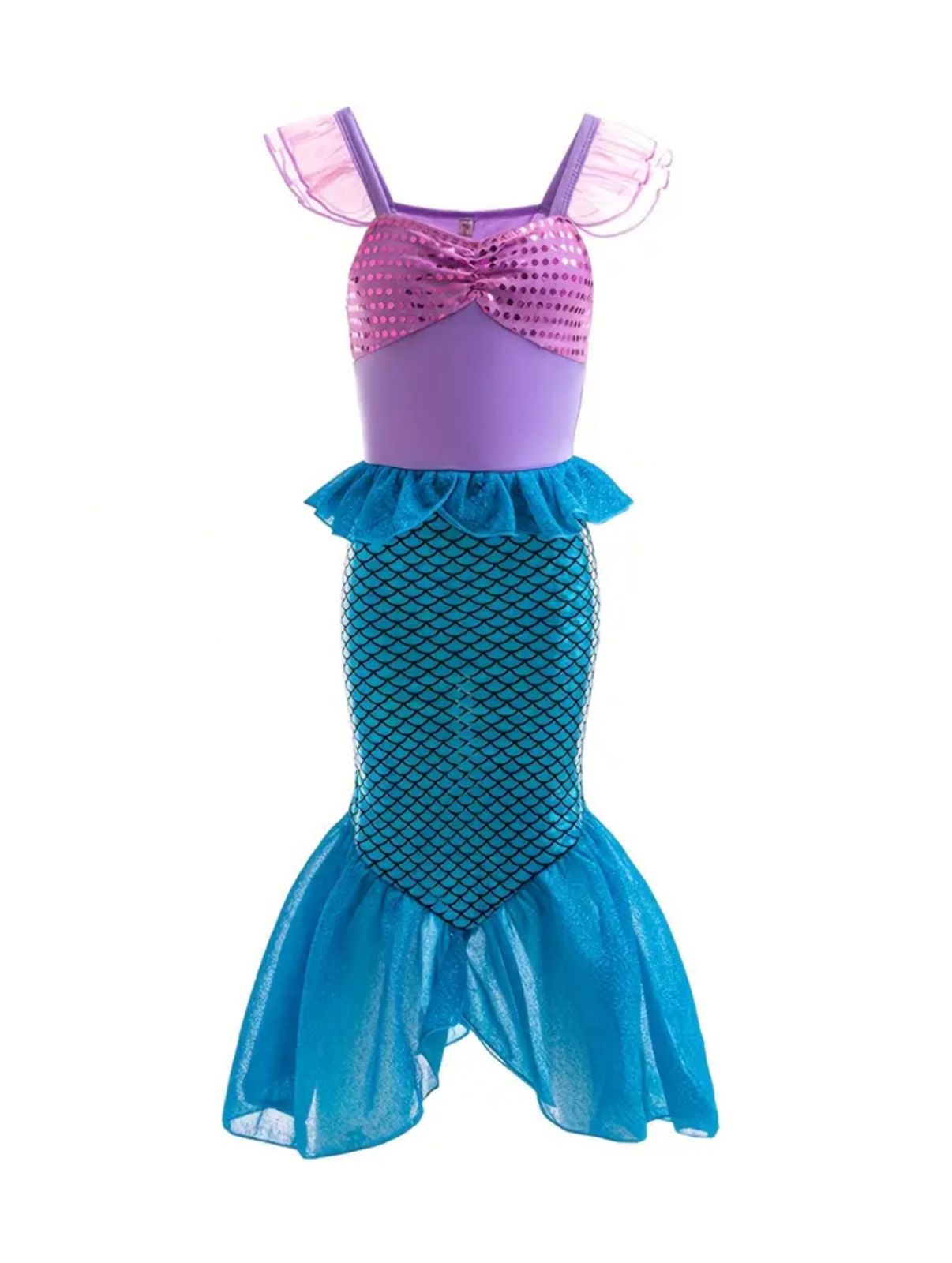 Purple And Pink Tops Along with a Blue-Green Fishtail Skirt. The Straps And Cuffs Are Made of Chiffon, Giving It a Whimsical Charm. However, It Is Not Appropriate for Swimming, Mermaid Tail For Girl, Mermaid For Girl, Halloween For Girl, Mermaid Dress For Girl, Scale Skirt, Fishnet Skirt Girl, Girl Fairy Mermaid Dress, Princess Purple And Pink Tops Along with a Blue-Green Fishtail Skirt. The Straps And Cuffs Are Made of Chiffon, Giving It a Whimsical Charm. However, It Is Not Appropriate for Swimming, Mermaid Tail For Girl, Mermaid For Girl, Halloween For Girl, Mermaid Dress For Girl, Scale Skirt, Fishnet Skirt Girl, Girl Fairy Mermaid Dress, Princess
