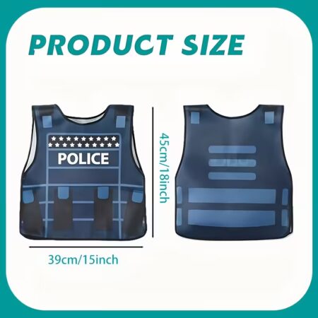 Police Party Supplies with Police Vest Costume for Police Party Favors Police Birthday Favor Costume for Costume Party, for Halloween Costume Party, Cosplay, Police Role Play, Themed Event Gear, Realistic Uniform Look, Durable Costume Material, Roleplay Outfit, Roleplay Enthusiasts, Highquality Material, Roleplay Gear, Cosplay Fans