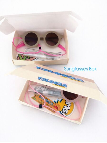The Sunglasses Box includes: Name ✨ Shapes 🎨 Glue 🧴 Everything you need to design your own sunglasses your way 💖