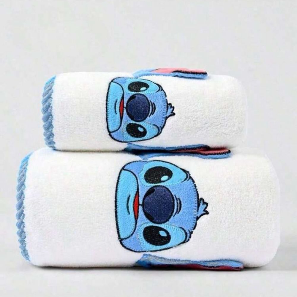 Disney Stitch Blue 2-Piece Bath Towel Set